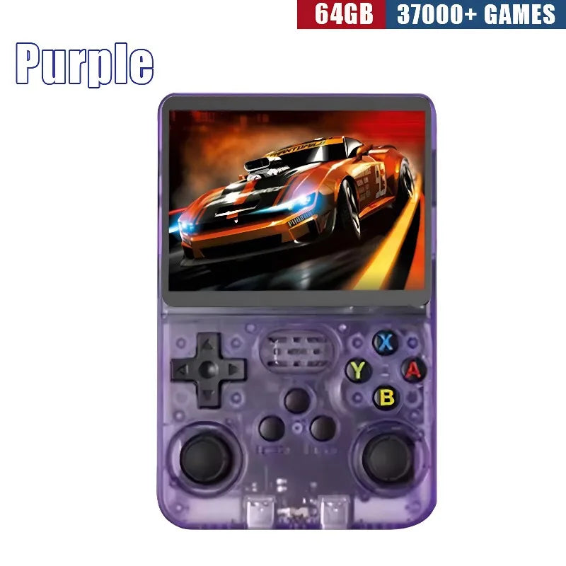 USAMR R35 Plus portable handheld game console with 3.5-inch IPS screen, retro Linux high-definition video player, and 3500mAh ba