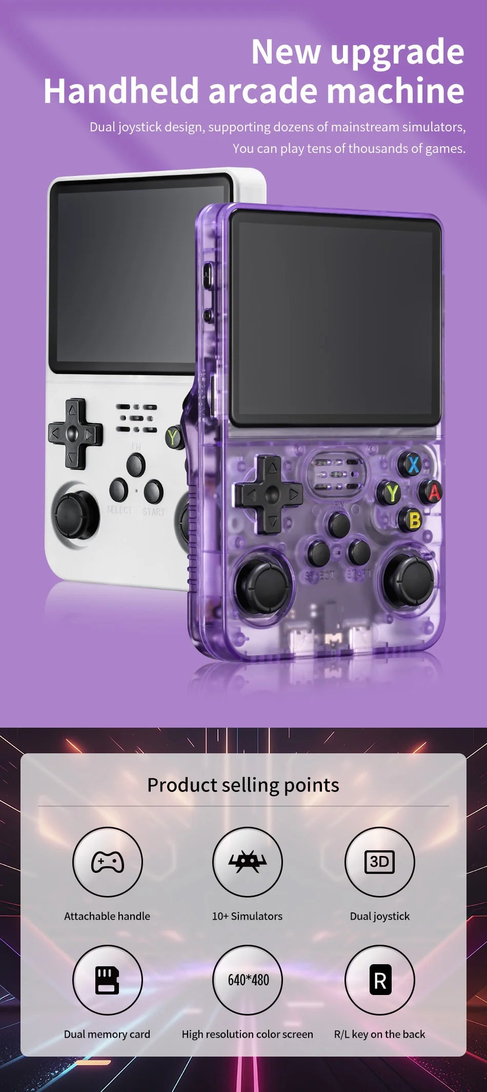 R36S Retro Handheld Game Console: Linux System, 3.5-Inch IPS Screen & 256G Preloaded Games – Portable Pocket Gaming Powerhouse