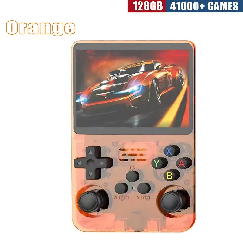USAMR R35 Plus portable handheld game console with 3.5-inch IPS screen, retro Linux high-definition video player, and 3500mAh ba