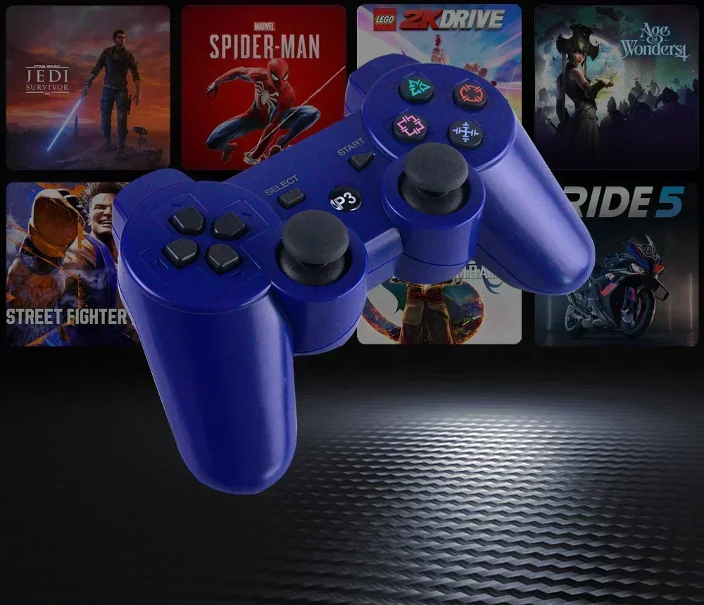 Wireless Gamepad for PS3: Bluetooth Connectivity, Vibration Feedback, ABS Environmental Protection Material & Snowflake Buttons