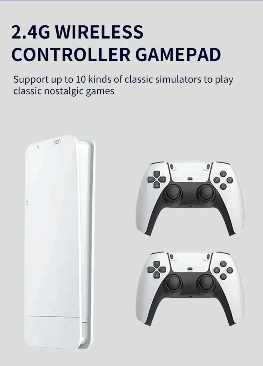 USAMR M15 Game Stick Mini TV Handheld Console Wireless Gamepads 128G 30000+ Retro Games HD Two-player