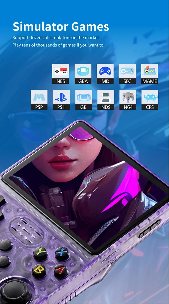 R36S Retro Handheld Game Console: Linux System, 3.5-Inch IPS Screen & 256G Preloaded Games – Portable Pocket Gaming Powerhouse