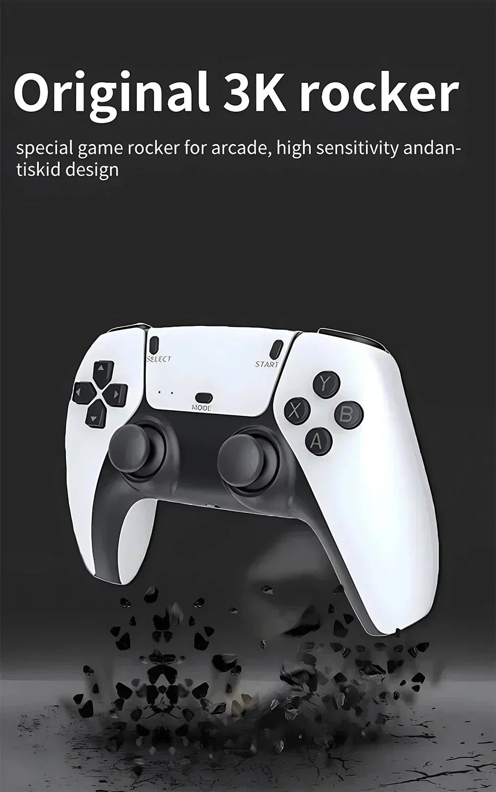 USAMR M15 Game Stick Mini TV Handheld Console Wireless Gamepads 128G 30000+ Retro Games HD Two-player