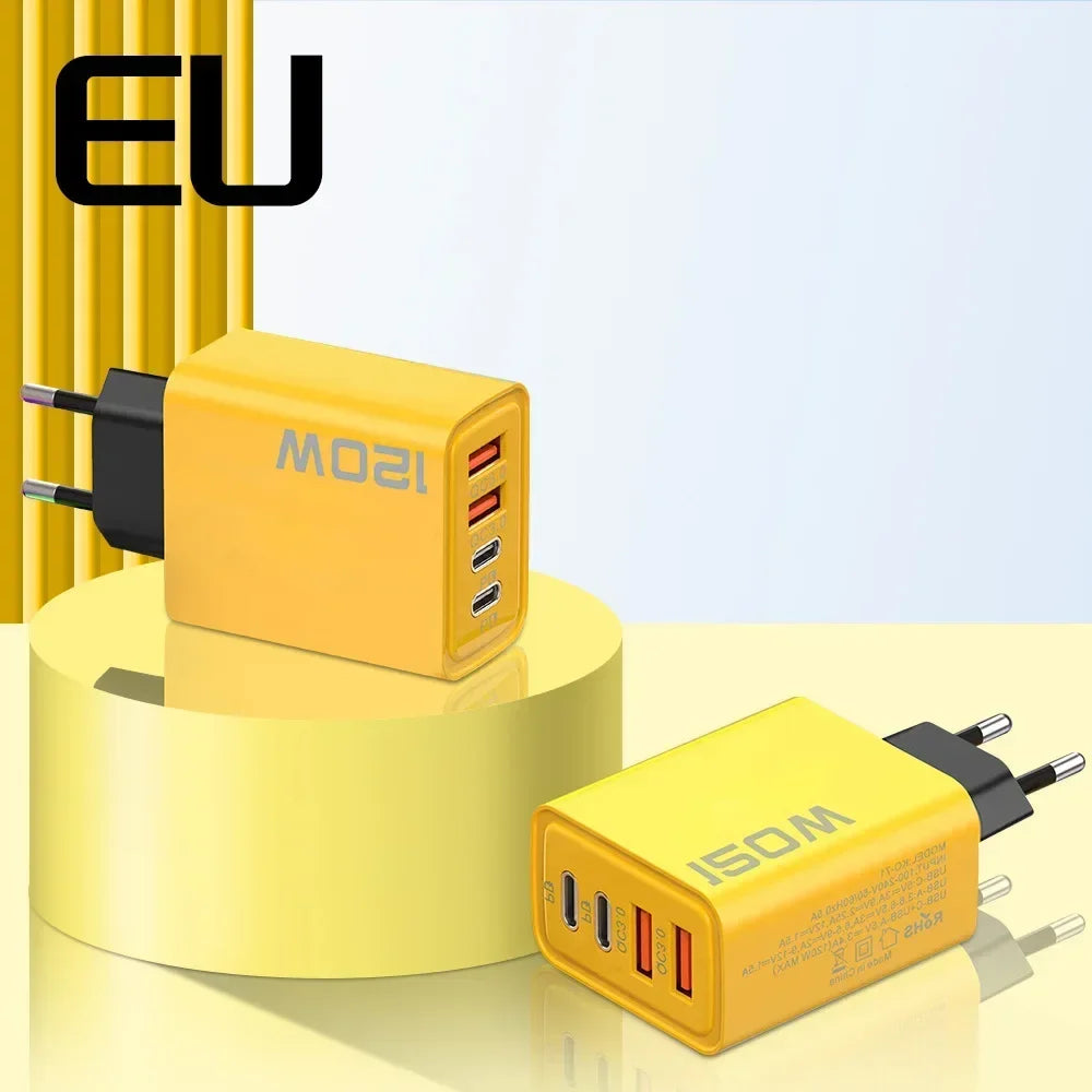 USAMR 120W Fast Charger Type C Quick Charge 3.0 USB Charger Adapter For iPhone PD USB Charger Fast Charging Plug