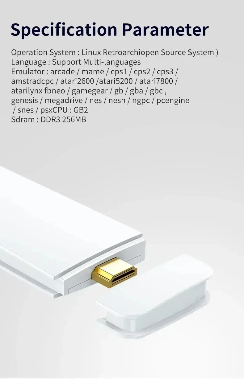 USAMR M15 Game Stick Mini TV Handheld Console Wireless Gamepads 128G 30000+ Retro Games HD Two-player