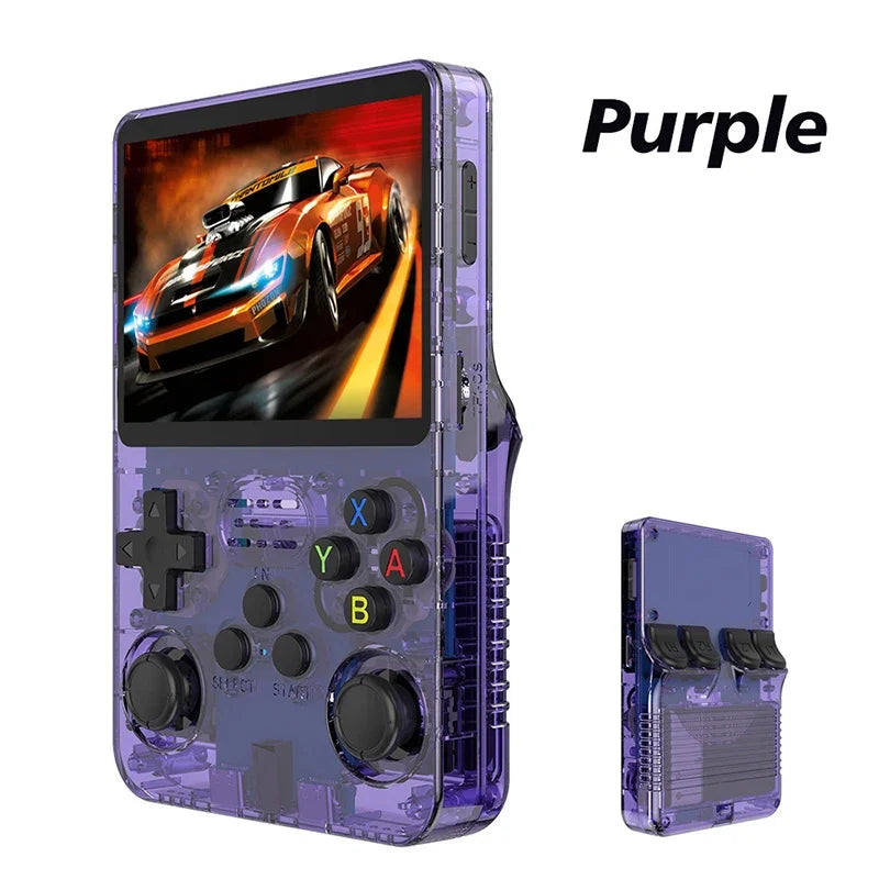 USAMR R35 Plus portable handheld game console with 3.5-inch IPS screen, retro Linux high-definition video player, and 3500mAh ba