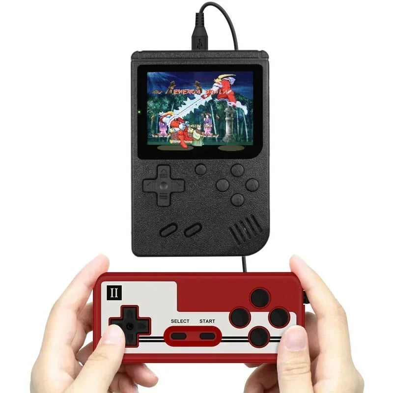 USAMR Mini Portable Retro Handheld Game Console: 400 Classic Nostalgic Games, 3in Screen, 2-Player Support & TV Output