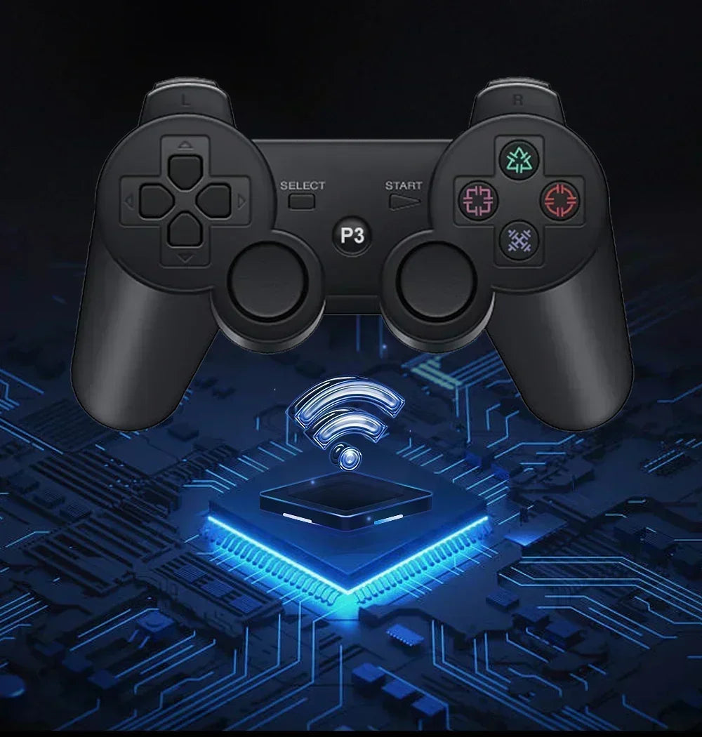 Wireless Gamepad for PS3: Bluetooth Connectivity, Vibration Feedback, ABS Environmental Protection Material & Snowflake Buttons