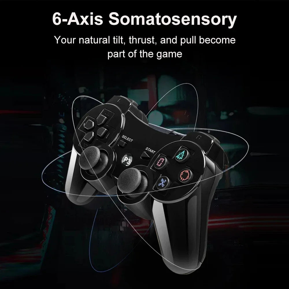 Wireless Gamepad for PS3: Bluetooth Connectivity, Vibration Feedback, ABS Environmental Protection Material & Snowflake Buttons