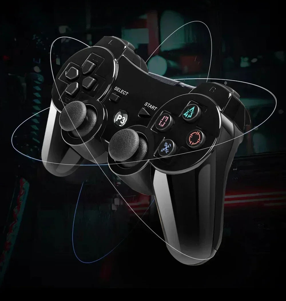 Wireless Gamepad for PS3: Bluetooth Connectivity, Vibration Feedback, ABS Environmental Protection Material & Snowflake Buttons