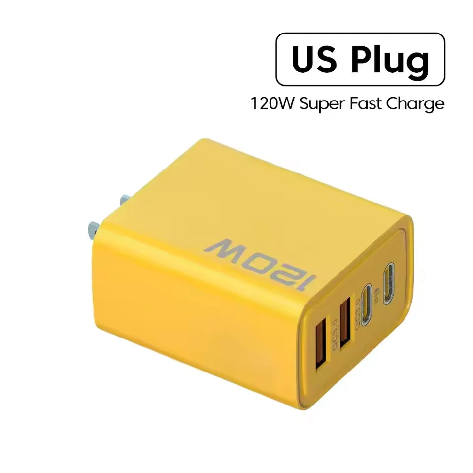 USAMR 120W Fast Charger Type C Quick Charge 3.0 USB Charger Adapter For iPhone PD USB Charger Fast Charging Plug