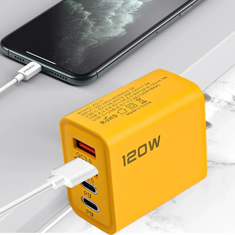 USAMR 120W Fast Charger Type C Quick Charge 3.0 USB Charger Adapter For iPhone PD USB Charger Fast Charging Plug