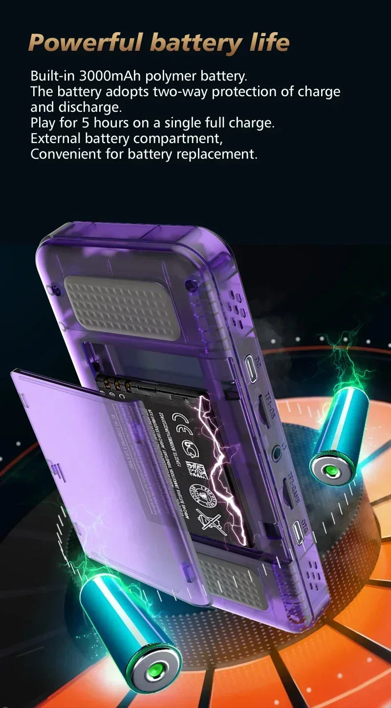 USAMR R36H Retro Handheld Game Console 3.5-inch IPS Screen Portable Open Source Linux System Classic Game Console Video Player