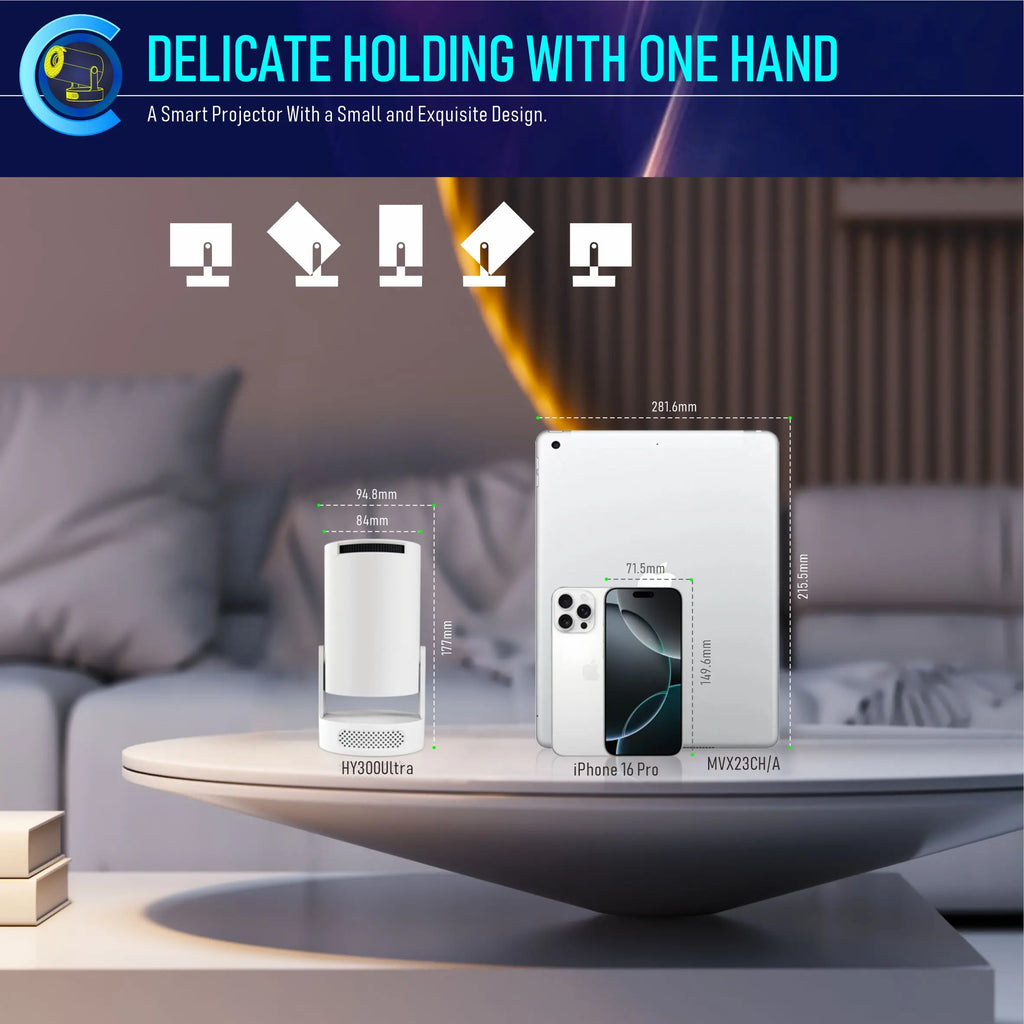 Magcubic HY300 Ultra Portable 4K Projector Android11 300ANSI Electronic Focus BT54 Speaker Outdoor Camping Movie