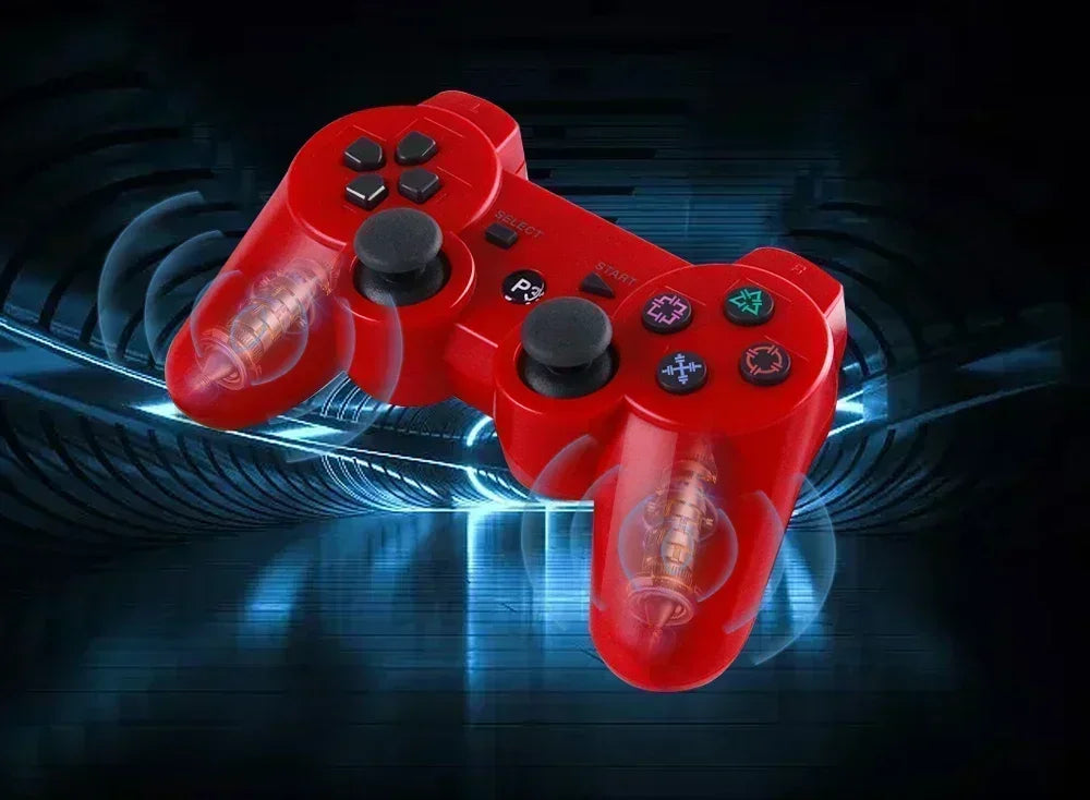 Wireless Gamepad for PS3: Bluetooth Connectivity, Vibration Feedback, ABS Environmental Protection Material & Snowflake Buttons