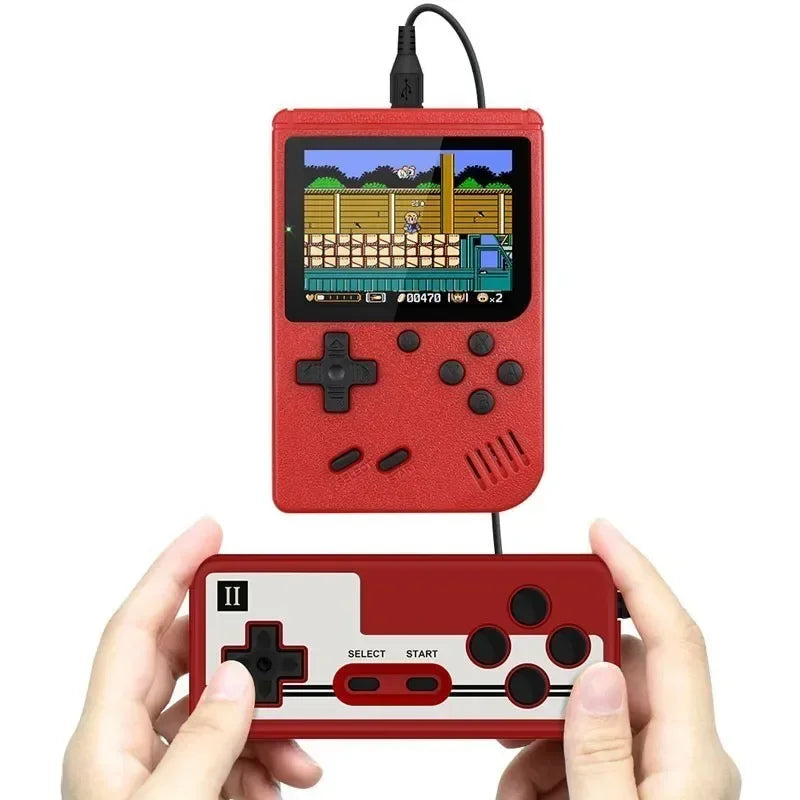 USAMR Mini Portable Retro Handheld Game Console: 400 Classic Nostalgic Games, 3in Screen, 2-Player Support & TV Output