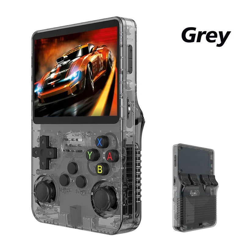 USAMR R35 Plus portable handheld game console with 3.5-inch IPS screen, retro Linux high-definition video player, and 3500mAh ba